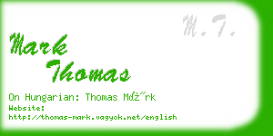 mark thomas business card